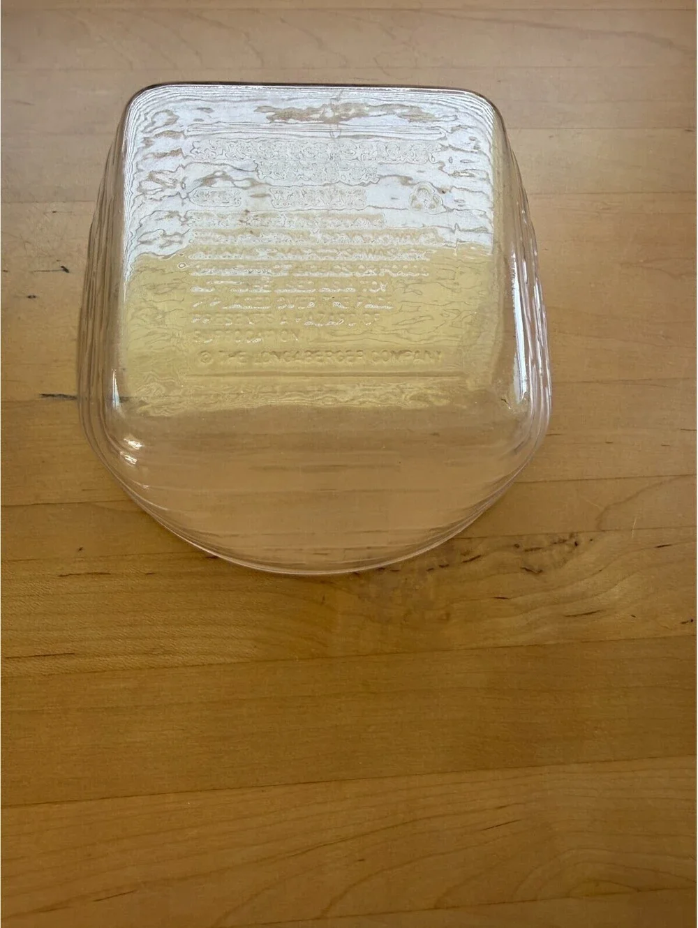 Longaberger Basket Clear Plastic Protector 7